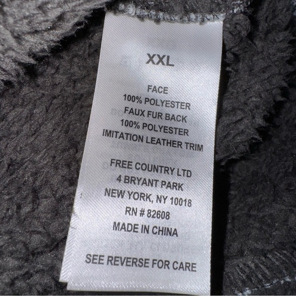 Free Country Men’s XXL Gray Hooded Jacket With Fleece Lining - Picture 5 of 6
